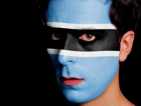 Flag of botswana Stock Photos