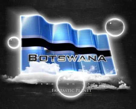 Flag Botswana quality designer flag Stock Illustration