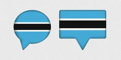 Flag of Botswana in speech bubble. Illustrazione stock