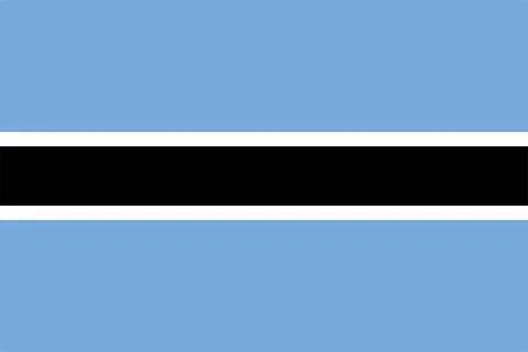 Flag Botswana vector illustration symbol national country icon. Freedom natio 库存插图