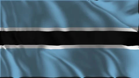 Flag of Botswana waving slowly Stock-Footage 338131667