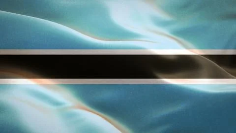 Flag of Botswana waving in the wind. 3D Waving flag design. Stock Illustration