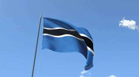 The flag of Botswana Waving on the Wind. Stock-Footage 40521819