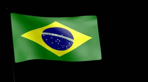 Flag Brasil 23.976fps Stock Footage 21295324