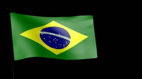 Flag Brasil 25fps Stock Footage 12531697