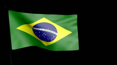 Flag Brasil 29.976fps Stock Footage 21380299
