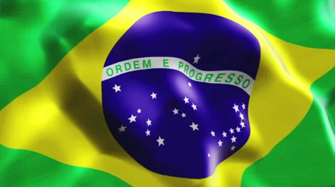Flag of Brasil Stock Footage
