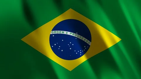 Flag of Brazil, 3D Render Stock Footage 275570894