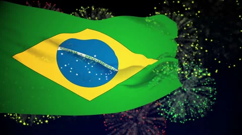 Flag of Brazil Video stock 1055057