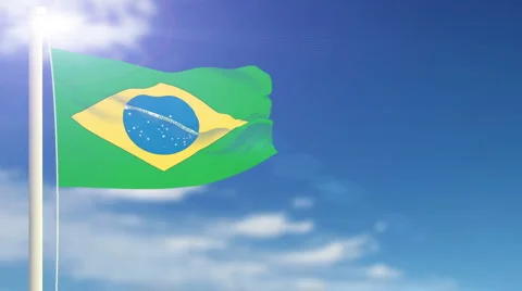 Flag of Brazil Stock Footage 1055063
