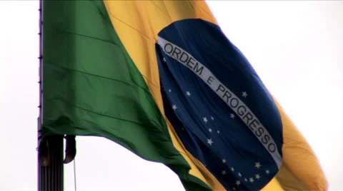 Flag of Brazil Stock Footage 35642371