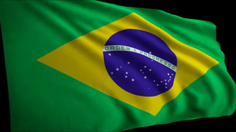Flag Brazil Stock Footage 36831488