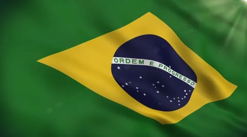 Flag of Brazil Stock Footage 49732778