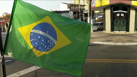 Flag Brazil Stock Footage 93055539