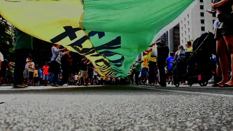 Flag Brazil Stock Footage 96224935