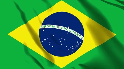 Flag of Brazil Stock Footage 242803807