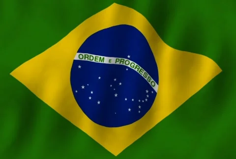 The flag of Brazil Stock Footage 291754699