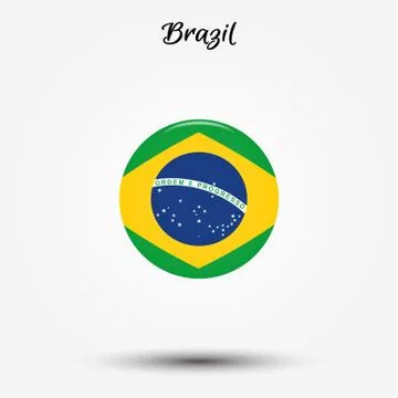 Flag of Brazil icon Stock Illustration