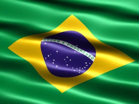 Flag of brazil Stock Illustration