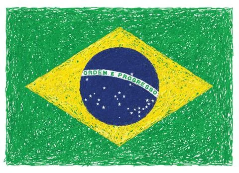 Flag of brazil Stock Illustration