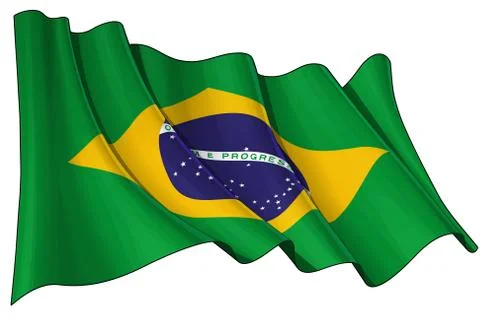 Flag of Brazil Stock Illustration