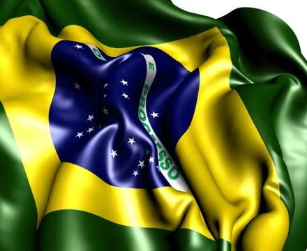 Flag of brazil Stock Illustration
