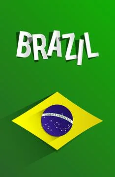 Flag of Brazil Stock Illustration