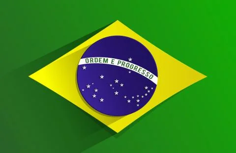 Flag of Brazil Stock Illustration