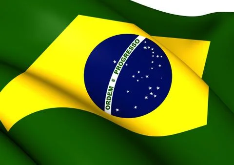 Flag of brazil Stock Illustration