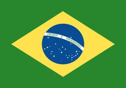 Flag of Brazil Stock Illustration