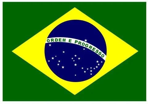 Flag of Brazil Stock Illustration