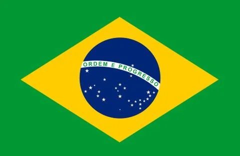 Flag of Brazil Stock Illustration