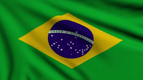 Flag of Brazil looping Stock Footage 27493425