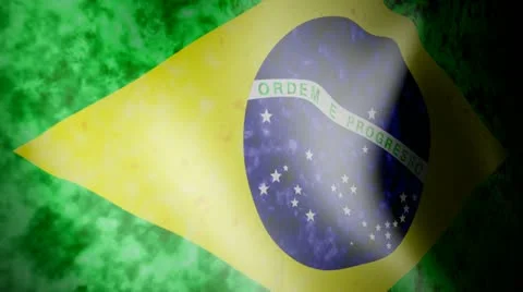 Flag of Brazil with Noise Vidéo 12424499