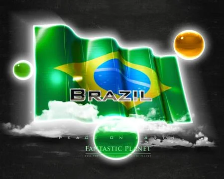 Flag Brazil quality designer flag イラスト素材