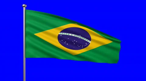 Flag of Brazil, seamless loop Stock Footage 644282