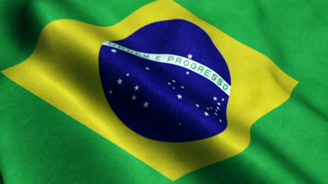 Flag of Brazil - Seamless loop Видео 210589694