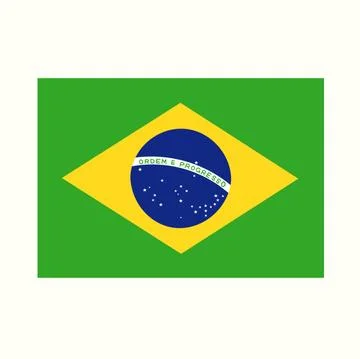 Flag of Brazil. Vector Illustration. Flat Design. Stock Illustration