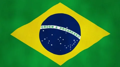 Flag of Brazil Waving- 3D Render Animation Stock Footage 137347091