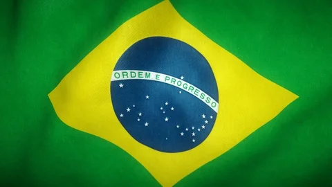 Flag of brazil waving in the wind Stock-Footage 125832673