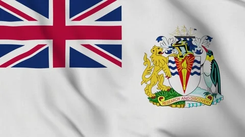 Flag of the British Antarctic Territory Stock Footage 310624145