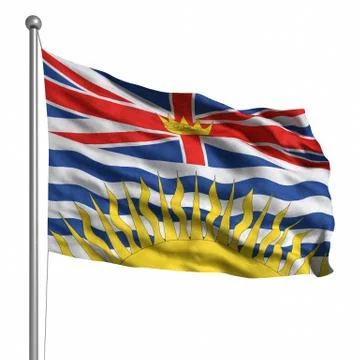 Flag of british columbia Stock Illustration