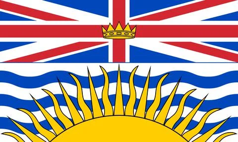 Flag of British Columbia Stock Illustration