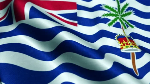 Flag of British Indian Ocean Territory - Seamless Looping Video stock 210591004