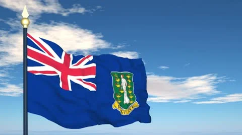 Flag Of British Virgin Islands Stock Footage 10773049