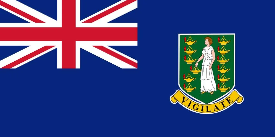 Flag of the British Virgin Islands. Vector illustration. World flag Stock Illustration