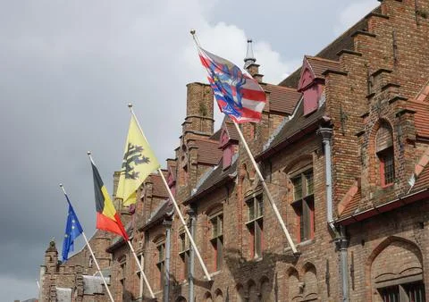 Flag of Brugge Stock Photos