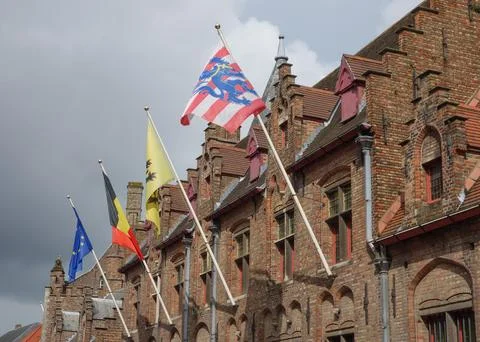 Flag of Brugge Stock Photos
