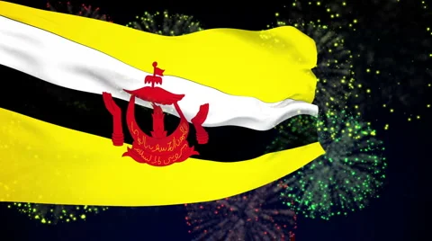 Flag of Brunei Video stock 1055246