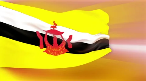 Flag of Brunei Video stock 1055258